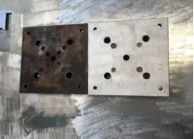 Laser derusting of mould